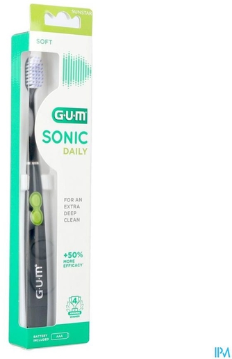 Gum Sonic Daily Tandenborstel Batterij Zwart | Mondhygiëne
