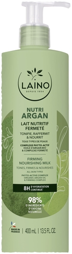 Laino Lait Nutritif Fermeté Argan 400ml | Hydratation - Nutrition