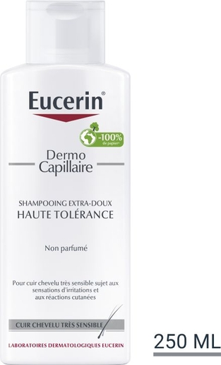 Eucerin DermoCapillaire Shampooing Extra-Doux Haute Tolérance Cuir Chevelu Très Sensible  250ml | Shampooings