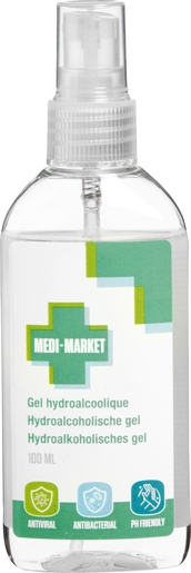 Medi Market Hydroalcoholische Gel Spray 100 ml | Ontsmetting voor de handen