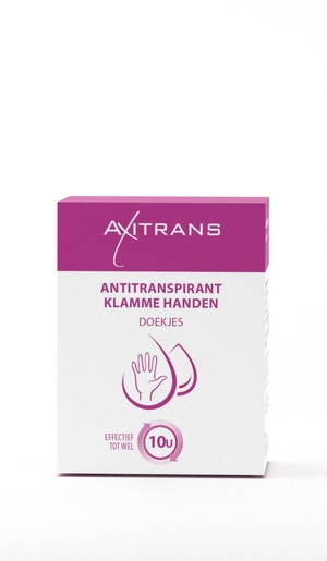 Axitrans Antitranspirant Vochtige Handen 10 Doekjes | Handenreiniging