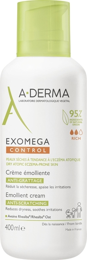 A-Derma Exomega Control Jeukwerende Verzachtende Crème 400 ml | Huidirritaties