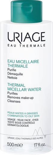 Uriage Thermaal Micellair Water Gemengde tot Vette Huid 500 ml | Make-upremovers - Reiniging