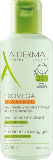 A-Derma Exomega Control Verzachtende Wasgel 2in1 200ml | Bad - Toilet