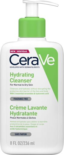 CeraVe Crème Lavante Hydratante 236ml | Hydratation - Nutrition