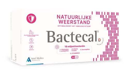 Bactecal D natuurlijke afweer 64 capsules | Natuurlijk afweersysteem - Immuniteit