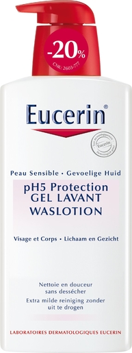 Eucerin pH5 Peau Sensible Gel Lavant 400ml (prix découverte -20%) | Bain - Douche