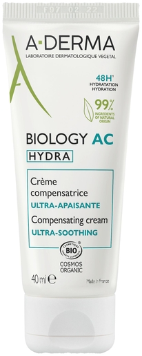 A-derma Biology AC Hydra-Compenserende Crème 40 ml | Acné - Onzuiverheden