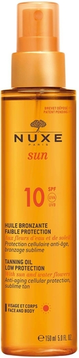 Nuxe Sun Bruinende Olie Gezicht en Lichaam IP10 150ml | Uw zonnebescherming aan de laagste prijs