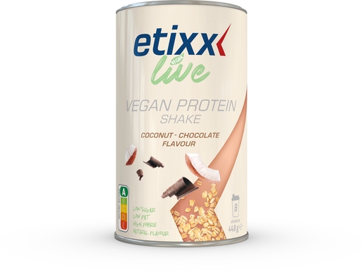 Etixx Live Vegan Protein Shake Coco-Choco 448 g | Eiwitdiëten