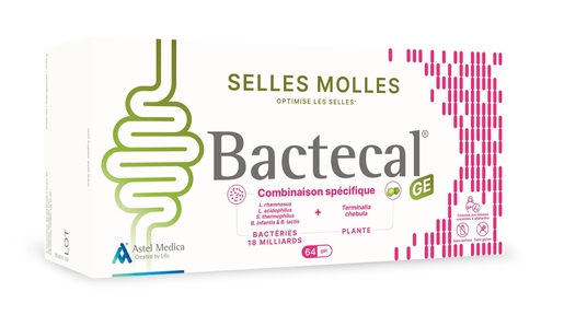 Bactecal Selles Molles 64 Capsules | Flore intestinale