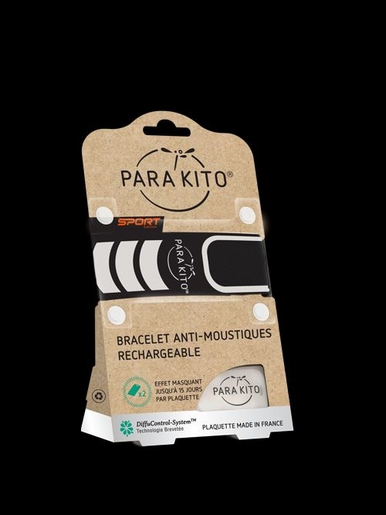 Para&#039;Kito Bracelet Sport Noir | Anti-moustiques - Insectes - Répulsifs 