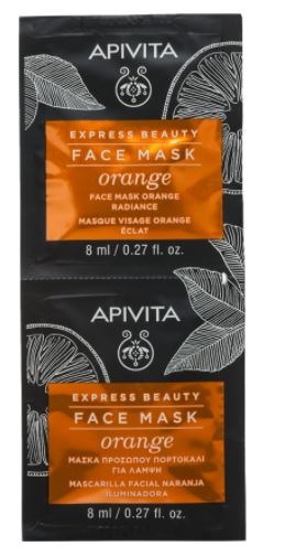 Apivita Express Beauty Masker Sinaasappel 2x8 ml  | Hydratatie - Voeding