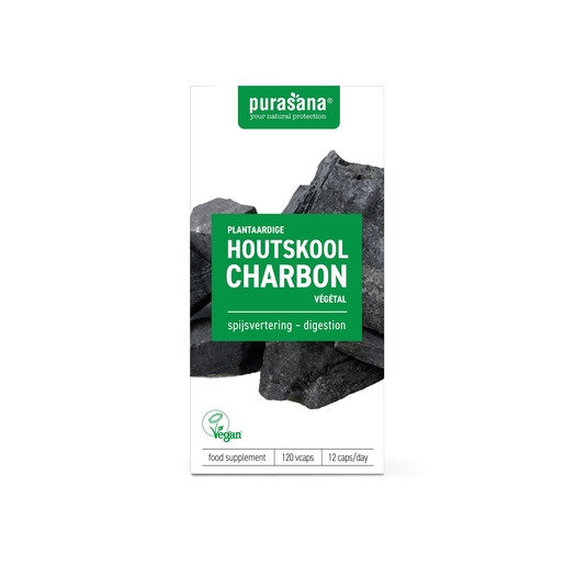 Purasana Charbon Végétal 120 Capsules | Digestion - Transit