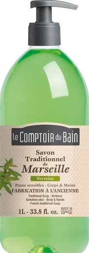 Le Comptoir du Bain Savon Liquide Marseille Verveine 1L | Bain - Douche