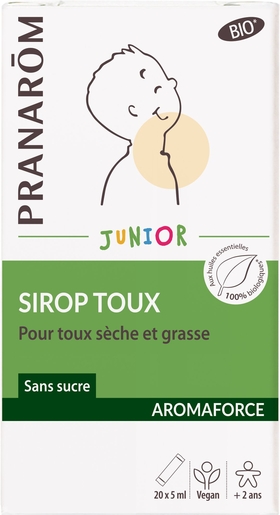 Pranarôm Aromaforce Hoestsiroop Kinderen 20 x 5 ml | Vette hoest