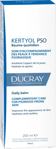 Ducray Kertyol PSO Dagelijks Hydraterende Balsem 200 ml | Eczeem - Psoriasis - Schilfers