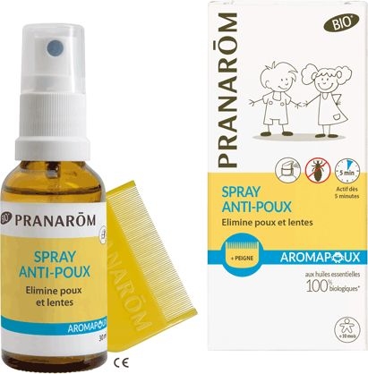 Pranarôm Aromapoux Bio Spray Anti-Poux 30ml + Peigne | Anti-poux - Traitement Poux