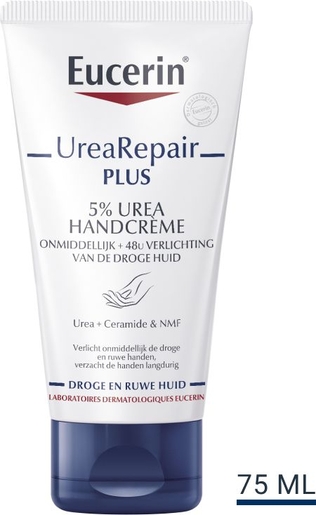 Eucerin UreaRepair Plus 5% Urea Handcrème Droge en Ruwe Huid Tube 75ml | Schoonheid en hydratatie van handen