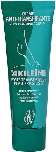 Akileine Verte antitranspiratiecrème voor de voeten 50ml | Transpiratie - Warme voeten
