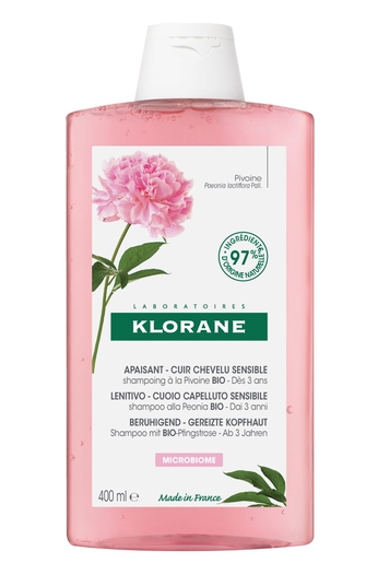 Klorane Shampooing à La Pivoine Bio 400ml | Irritation du cuir chevelu