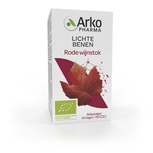 Arkogelules Rode Wijnstok Bio 150 Capsules (Nieuwe Formule) | Zware benen