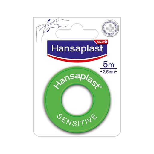 Hansaplast Fixation Tape Sensitive 5mx2,50cm | Pansements - Sparadraps - Bandes