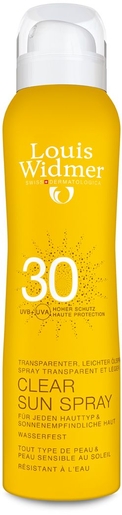 Widmer Clear Sun IP30 Sans Parfum Spray 125ml | Crèmes solaires