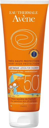Avène Zonnemelk Kinderen SPF50+ 250ml (nieuwe formule) | Zonneproducten baby en kind