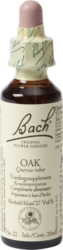Bach Flower Remedie 22 Oak 20ml | Abattement - Désespoir