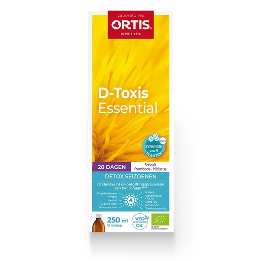 Ortis D-Toxis Essential Framboos Hibiscus Bio 250 ml | Darmflora