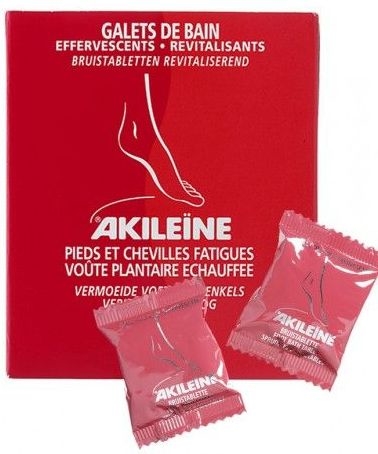 Akileine Rouge Galets De Bain Effervescents 6x20g | Pieds fatigués