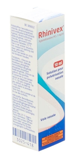 Rhinivex 1mg/ml Spray Nasal 10ml | Nez bouché - Décongestionnant