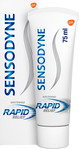 Sensodyne Rapid Relief Whitening Dentifrice 75ml | Dentifrice - Hygiène dentaire