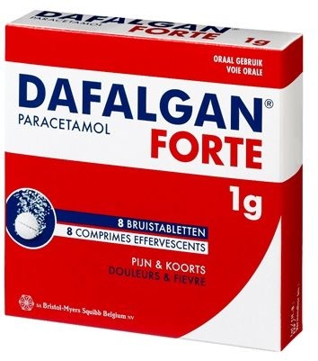 Dafalgan Forte 1g 8 Comprimés Effervescents | Maux de tête - Douleurs diverses
