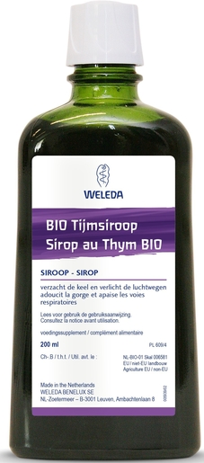 Weleda Sirop Au Thym Bio 200ml | Mal de gorge - Toux