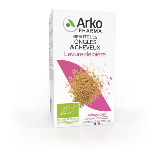 Arkogelules Levure Biere Bio Caps 150 | Vitamines - Chute de cheveux - Ongles cassants