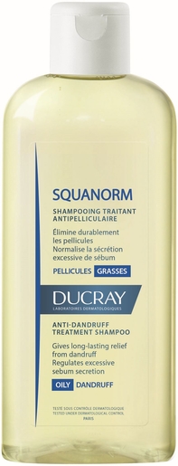Ducray Squanorm Anti-Roosshampoo voor Vet Haar 200ml | Antiroos