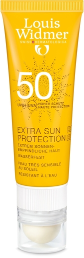 Widmer Sun Cream SPF50 Zonder Parfum 25ml + Lipstick 25ml | Bescherming gezicht