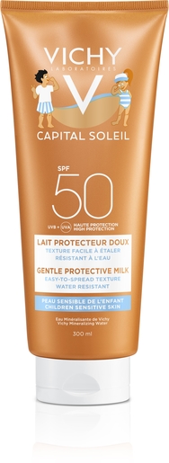 Vichy Ideal Soleil IP50 Kindermelk Gevoelige Huid Waterproof 300ml | Zonnebescherming