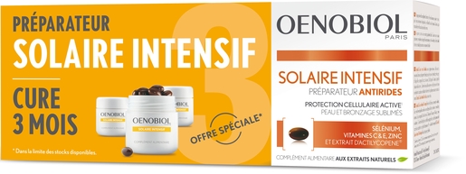Oenobiol Solaire Intensif Anti Rides 3x30 Capsules | Compléments alimentaires et activateurs bronzage