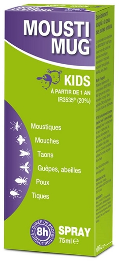 Moustimug Kids Spray 75ml | Antimuggen - Insecten - Insectenwerend middel 