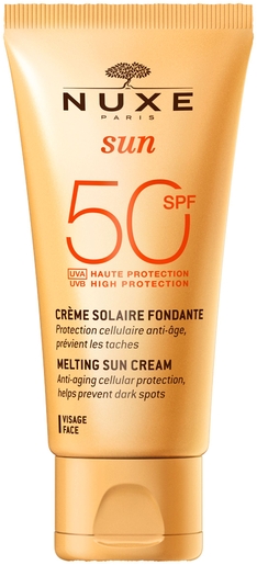 Nuxe Sun Smeltende Crème Hoge Bescherming Gezicht SPF 50 50 ml | Zonnebescherming