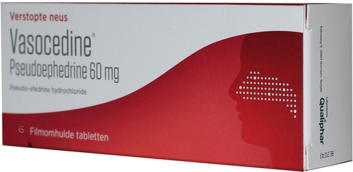 Vasocedine Pseudoefedrine 60mg 6 Tabletten | Verstopte neus - Neussprays of -druppels