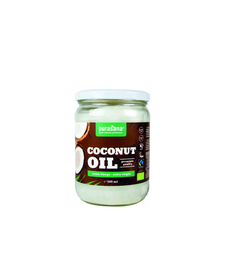 Purasana Kokos noot olie extra vierge 500 ml | Bioproducten