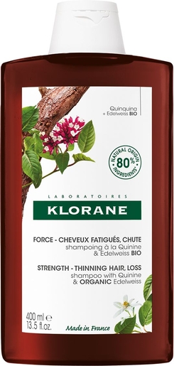 Klorane Shampoo Kinine en Edelweiss 400 ml | Shampoo