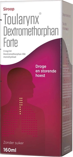 Toularynx Dextromethorfan Forte 3mg/ml Siroop 160ml | Droge hoest