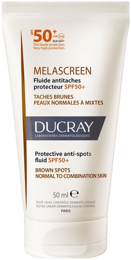 Ducray Melascreen Antivlekkenfluid SPF50+ 50 ml | Pigmentproblemen