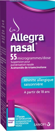 Allegra Nasal 55mcg/dose Suspension pour Pulvérisation Nasale 120 Vaporisations | Saisonnière
