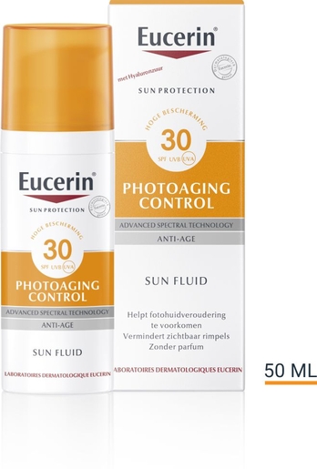 Eucerin Sun Photoaging Control SPF 30 Fluid Anti-Age met pomp 50ml | Bescherming gezicht